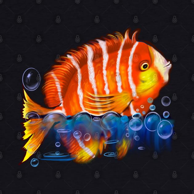 Top 10 best fishing gift ideas, neon orange Fishy splashing around in water Fish by Artonmytee